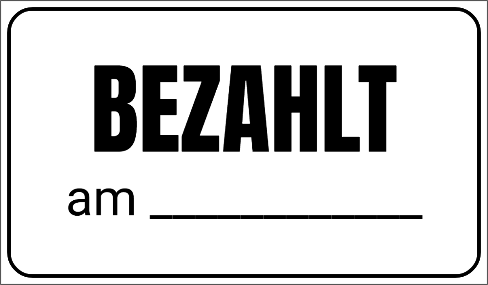 Vorschau der Vorlage 41x24 Bezahlt