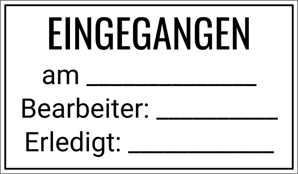 Vorschau der Vorlage 41x24 Eingangsstempel