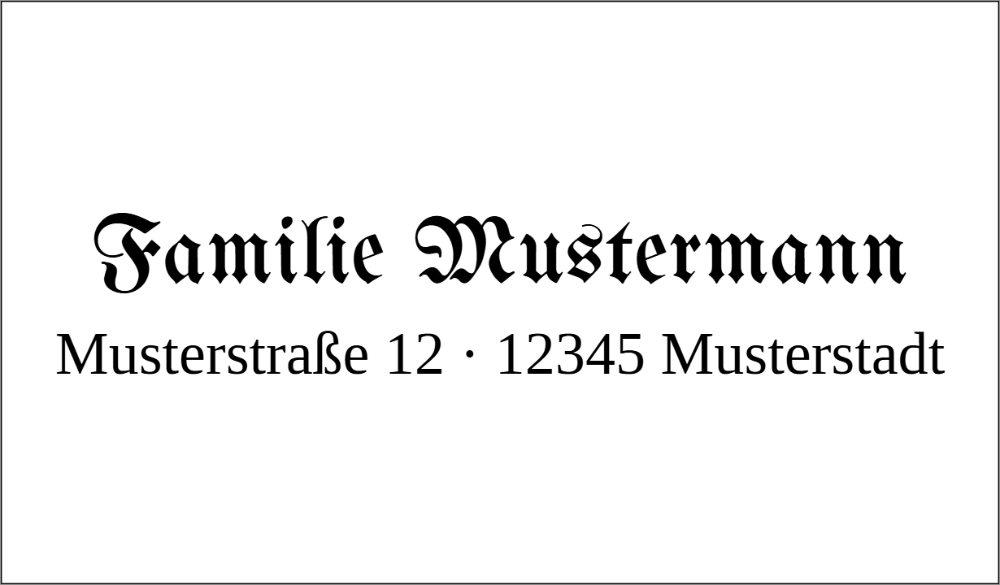 Vorschau der Vorlage 41x24 Fraktur