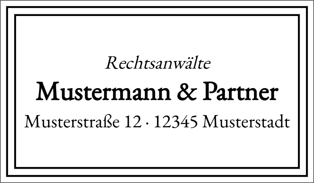 Vorschau der Vorlage 41x24 Kanzlei