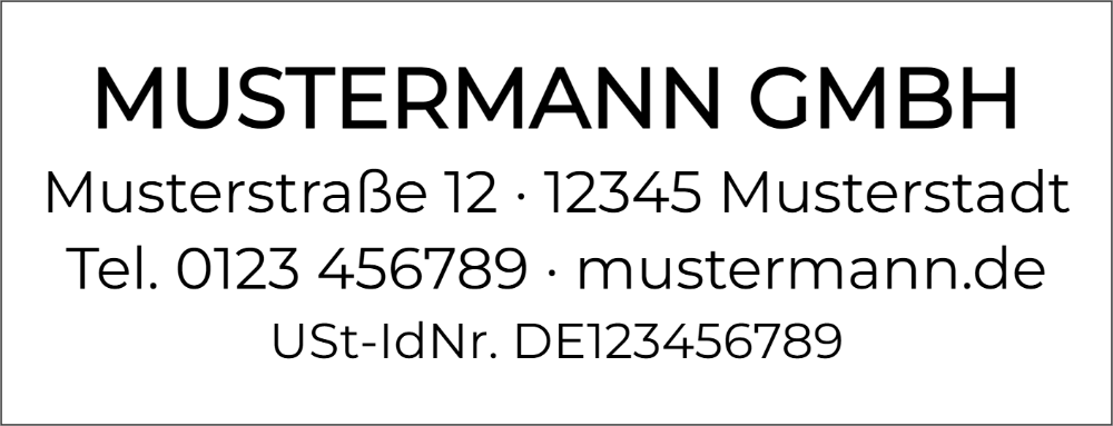 Vorschau der Vorlage 47x18 Firma modern