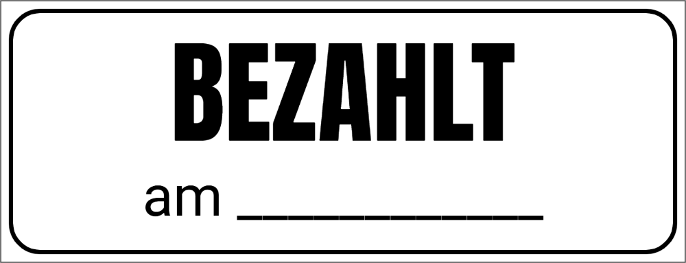 Vorschau der Vorlage 47x18 Bezahlt