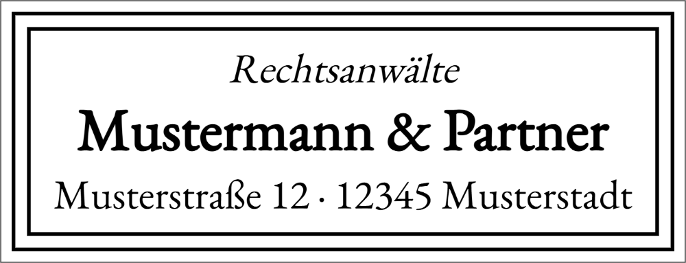 Vorschau der Vorlage 47x18 Kanzlei