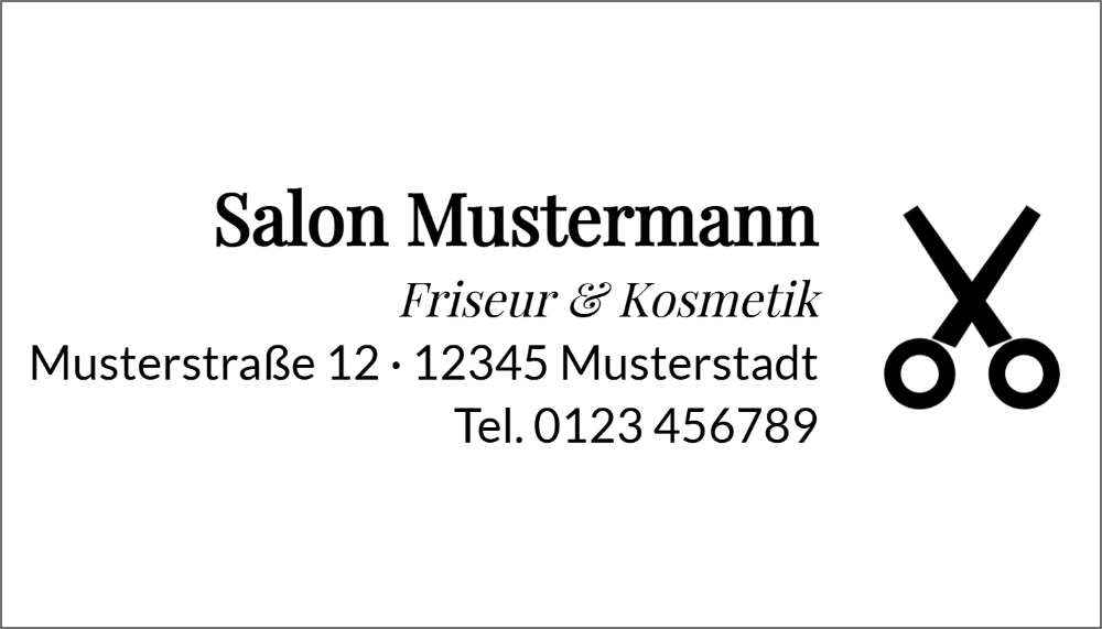 Vorschau der Vorlage 49x28 Friseursalon
