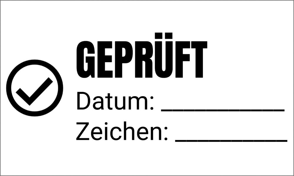 Vorschau der Vorlage 50x30 Geprüft