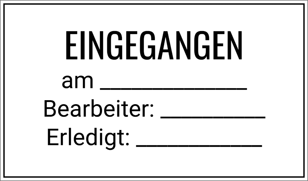 Vorschau der Vorlage 56x33 Eingangsstempel