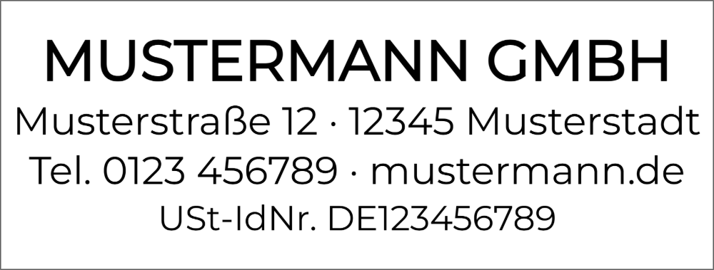 Vorschau der Vorlage 58x22 Firma modern