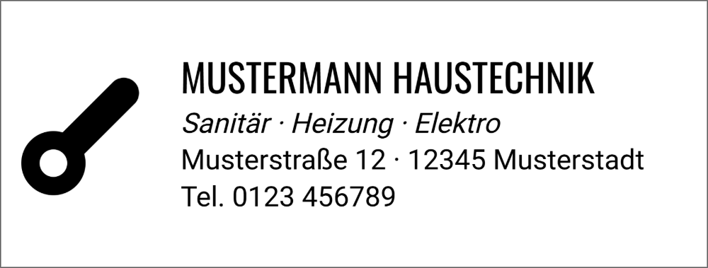 Vorschau der Vorlage 58x22 Handwerker