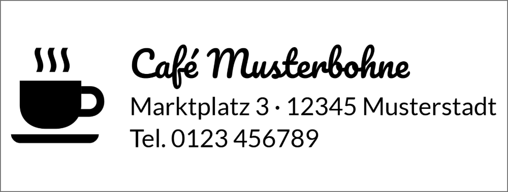 Vorschau der Vorlage 58x22 Café