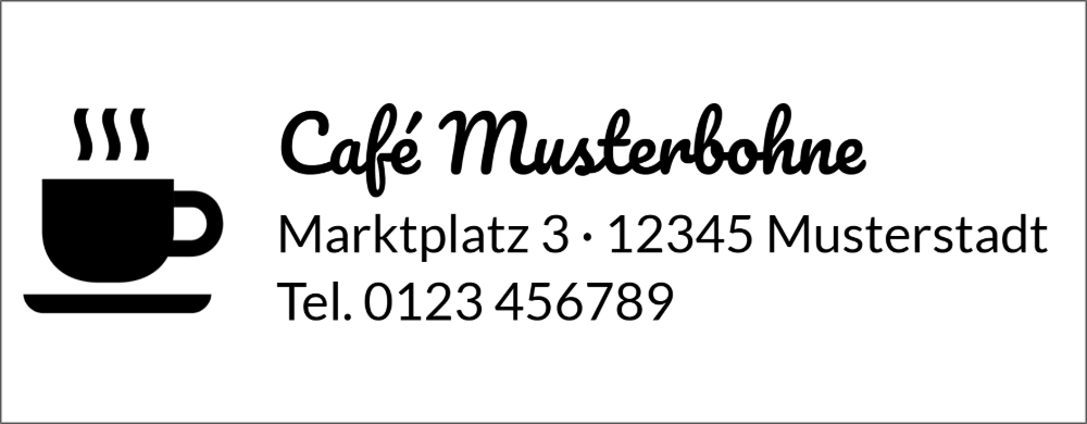 Vorschau der Vorlage 59x23 Café
