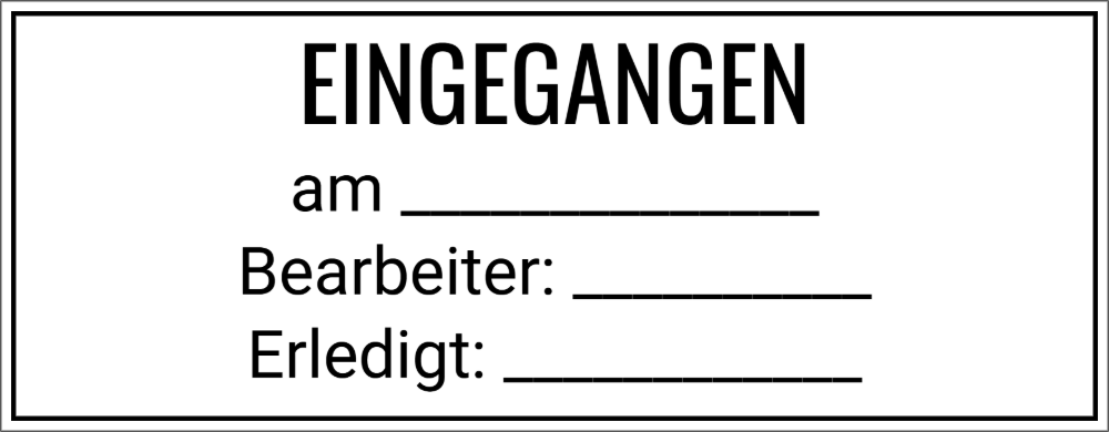 Vorschau der Vorlage 59x23 Eingangsstempel