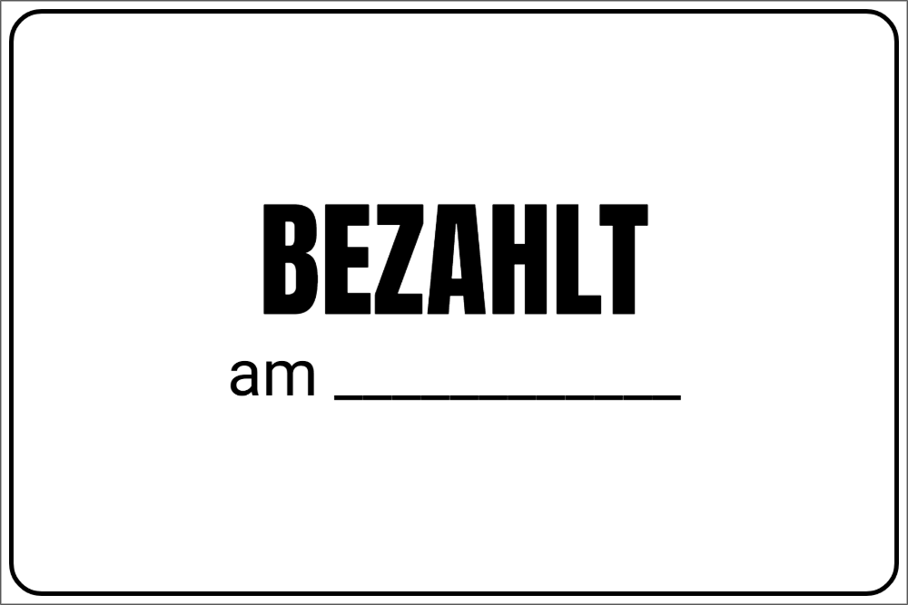 Vorschau der Vorlage 60x40 Bezahlt