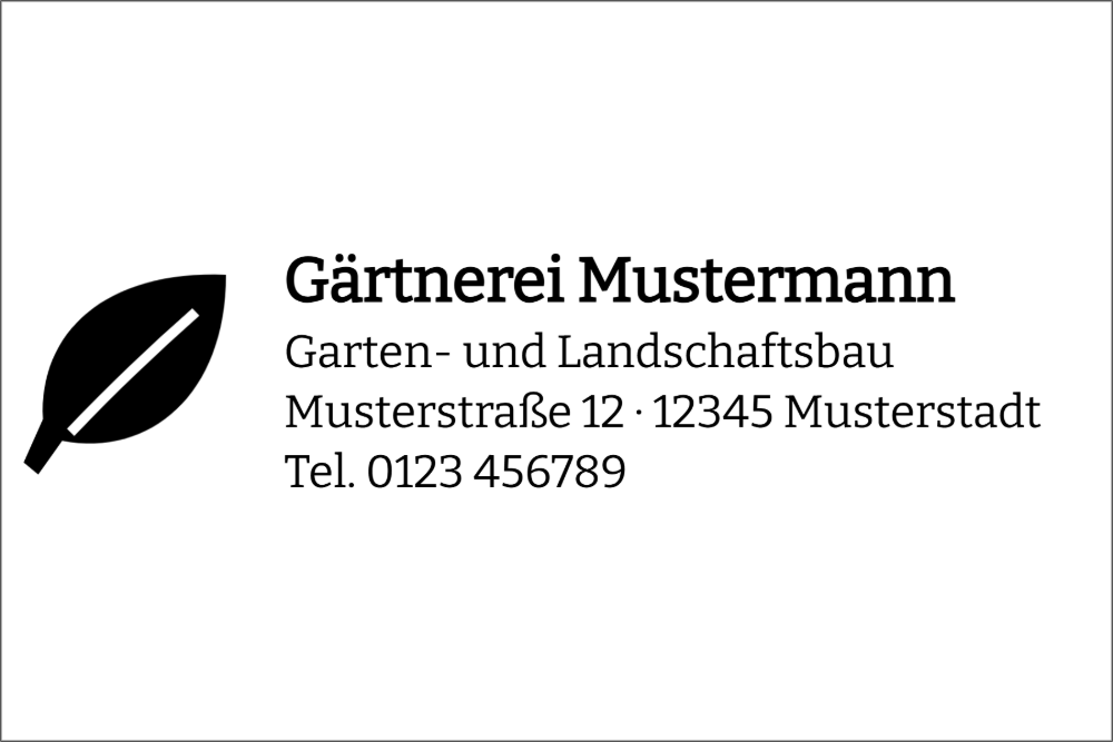 Vorschau der Vorlage 60x40 Gärtnerei