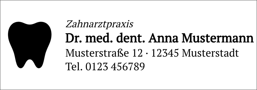 Vorschau der Vorlage 68x24 Zahnarztpraxis