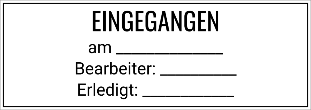 Vorschau der Vorlage 68x24 Eingangsstempel