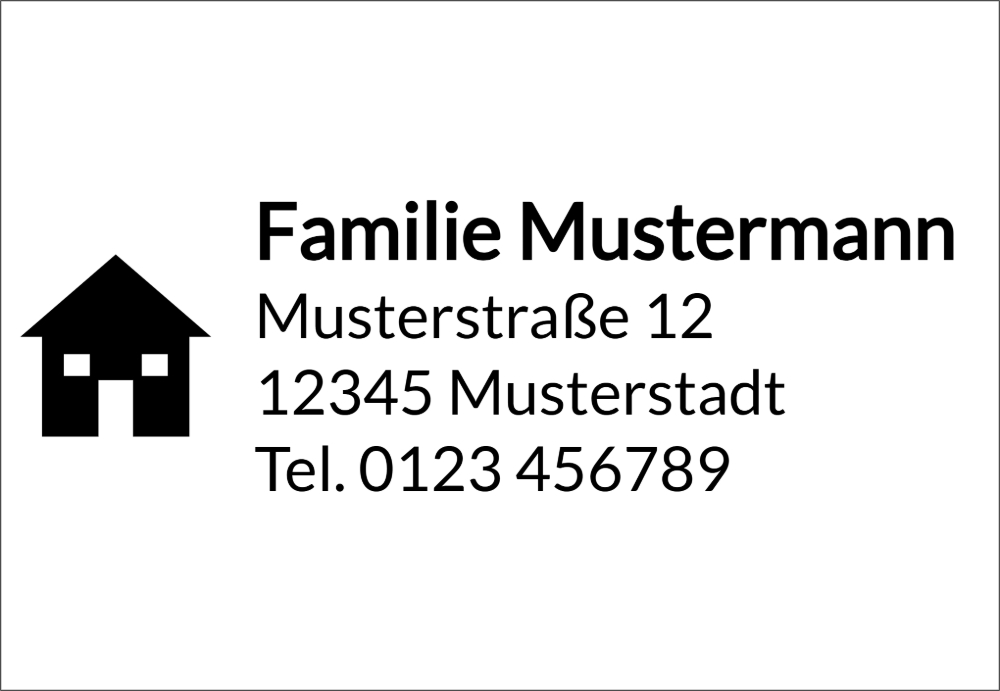 Vorschau der Vorlage 68x47 Adresse mit Haus