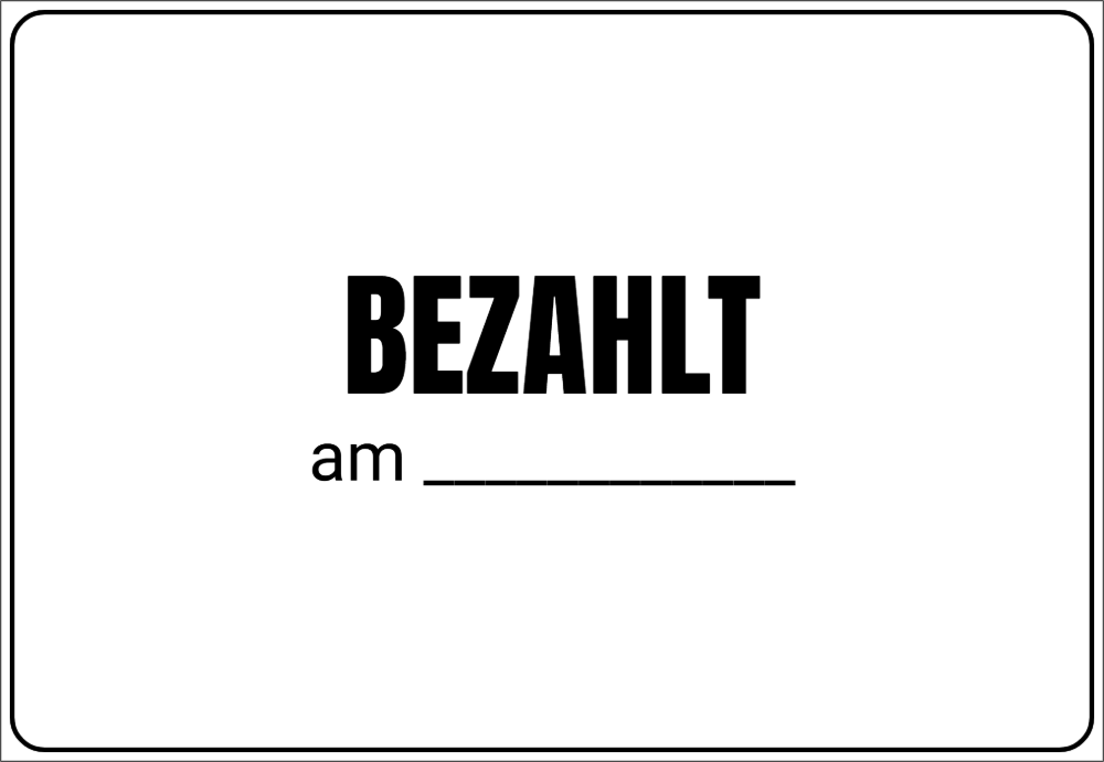 Vorschau der Vorlage 68x47 Bezahlt