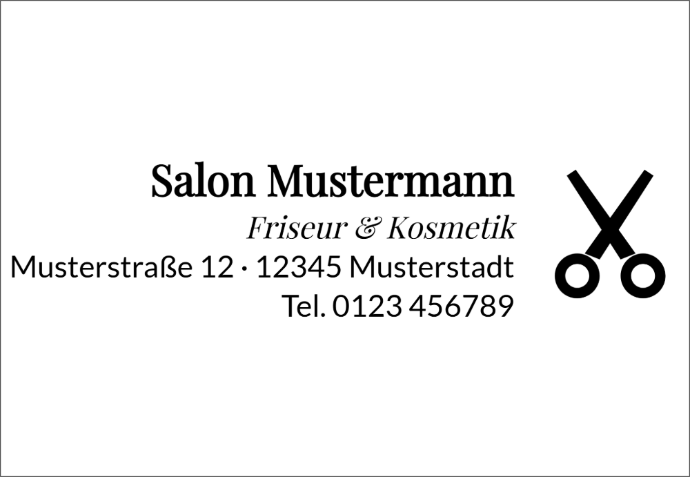 Vorschau der Vorlage 68x47 Friseursalon