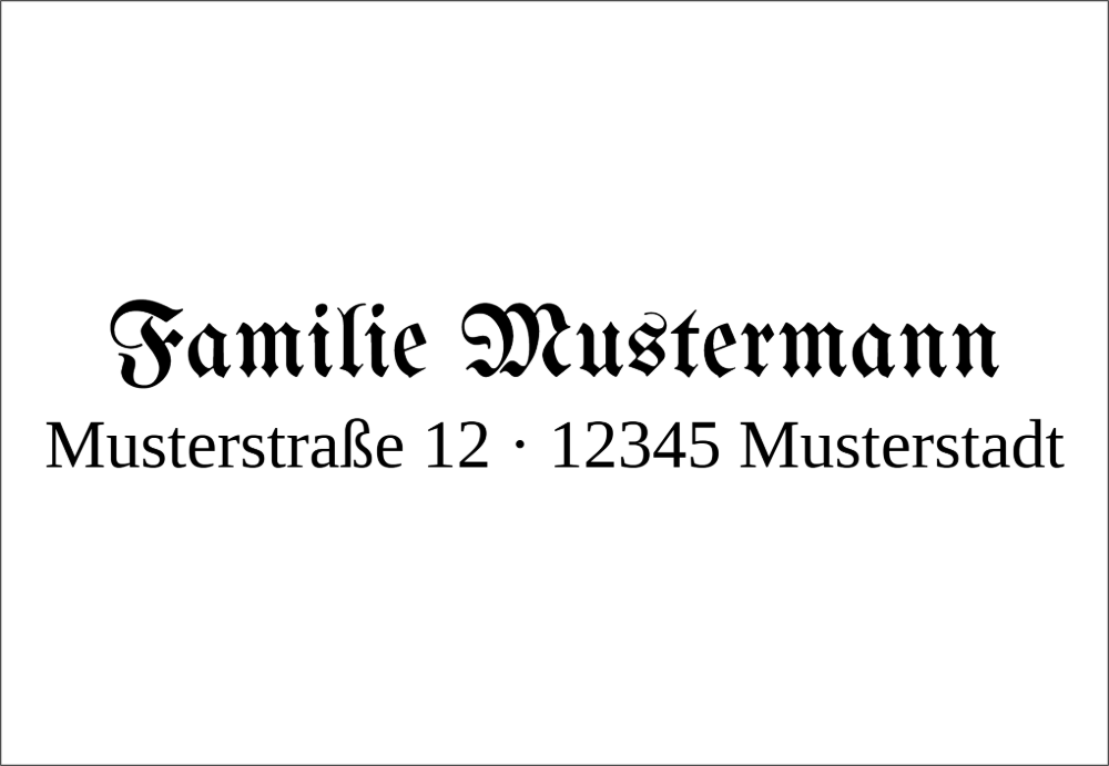 Vorschau der Vorlage 68x47 Fraktur