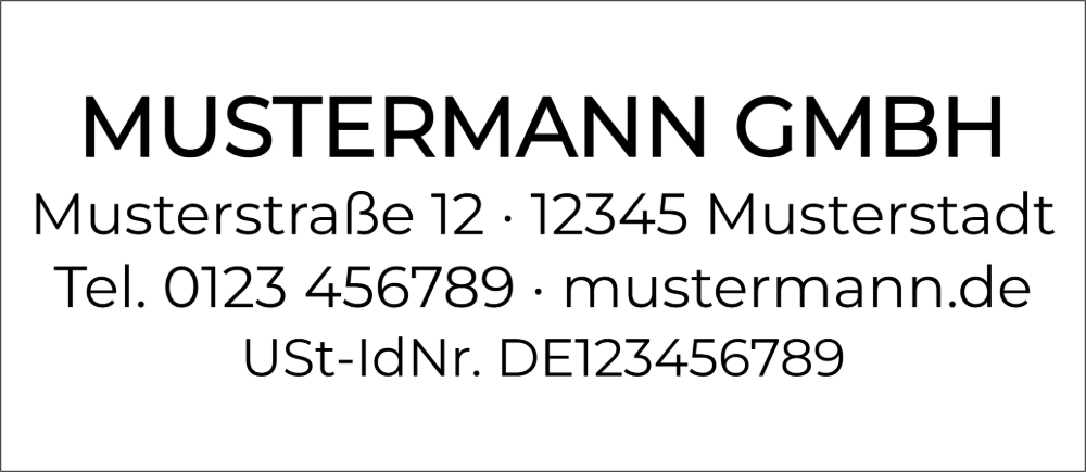Vorschau der Vorlage 69x30 Firma modern