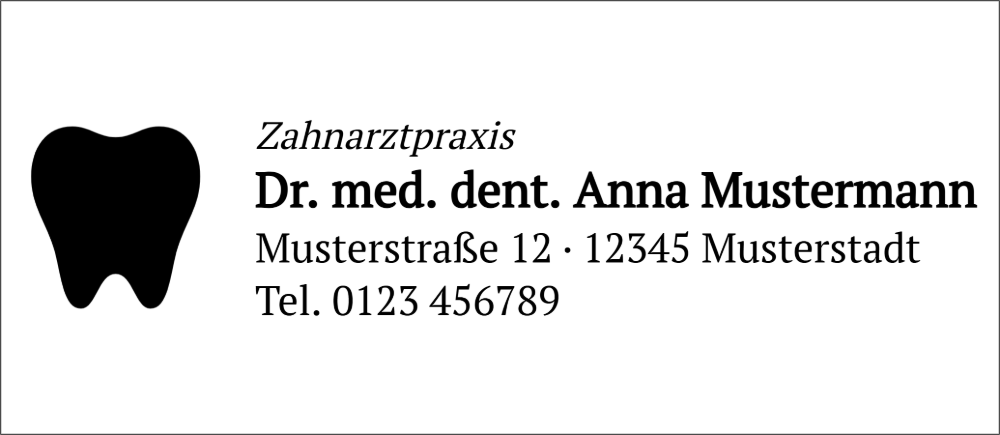 Vorschau der Vorlage 69x30 Zahnarztpraxis