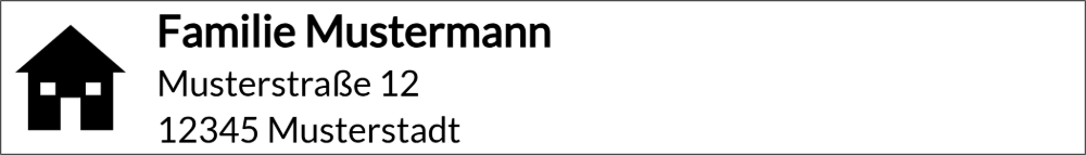 Vorschau der Vorlage 70x10 Adresse mit Haus