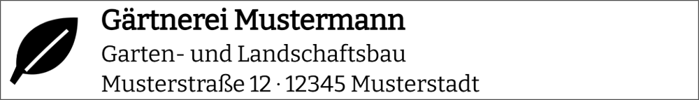 Vorschau der Vorlage 70x10 Gärtnerei