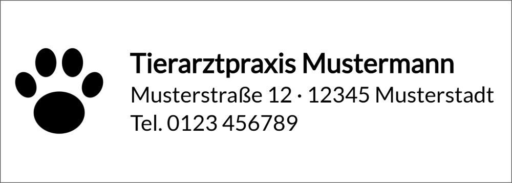 Vorschau der Vorlage 70x25 Tierarztpraxis