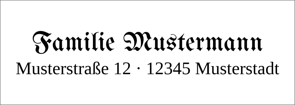 Vorschau der Vorlage 70x25 Fraktur