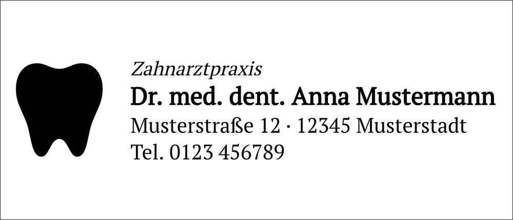 Vorschau der Vorlage 70x30 Zahnarztpraxis