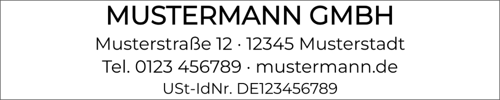 Vorschau der Vorlage 75x15 Firma modern