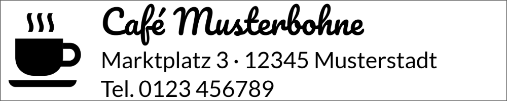 Vorschau der Vorlage 75x15 Café