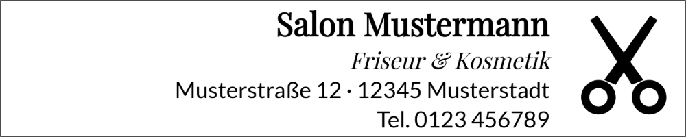 Vorschau der Vorlage 75x15 Friseursalon