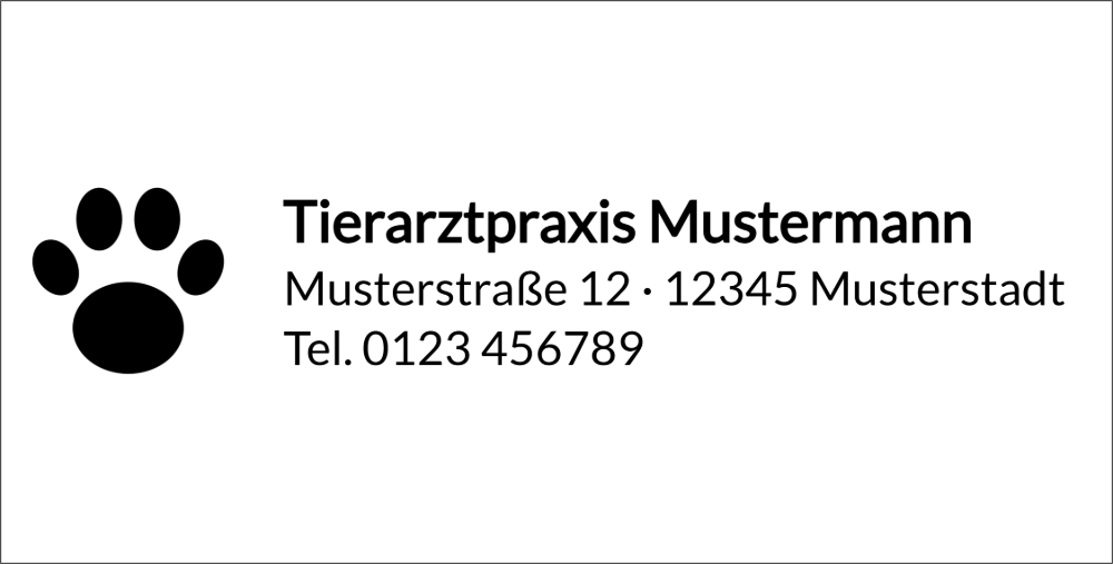 Vorschau der Vorlage 75x38 Tierarztpraxis