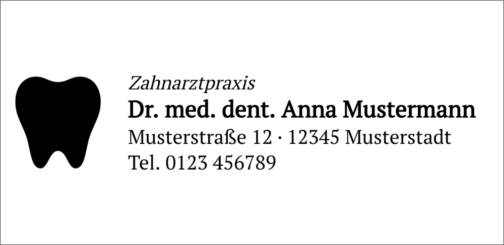 Vorschau der Vorlage 76x37 Zahnarztpraxis