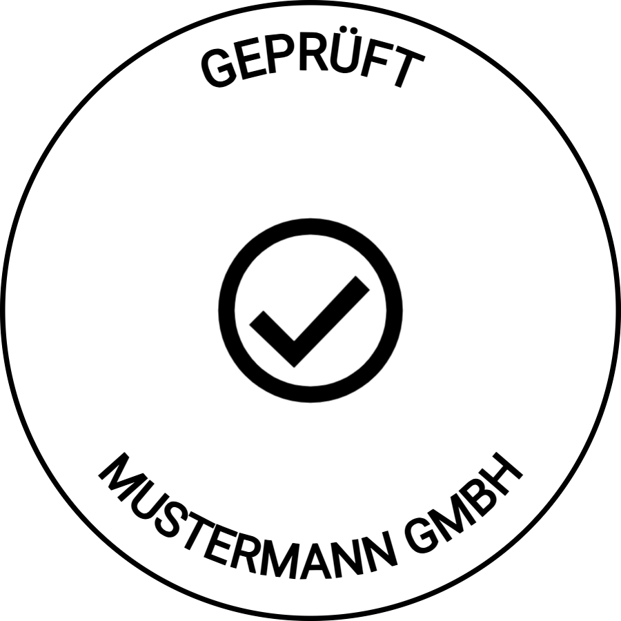 Vorschau der Vorlage Ø30 Geprüft mit Haken