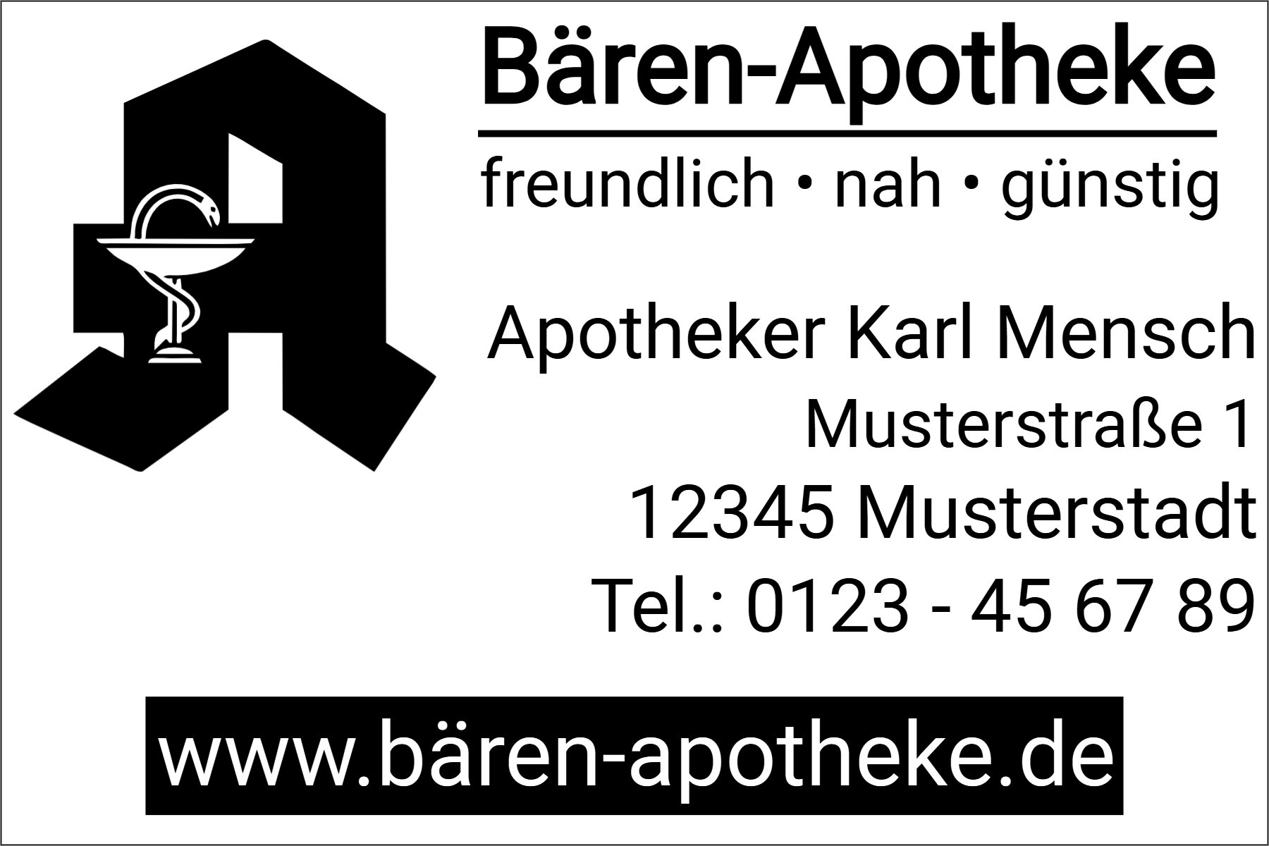 Vorschau der Vorlage 60X40-Apotheke1