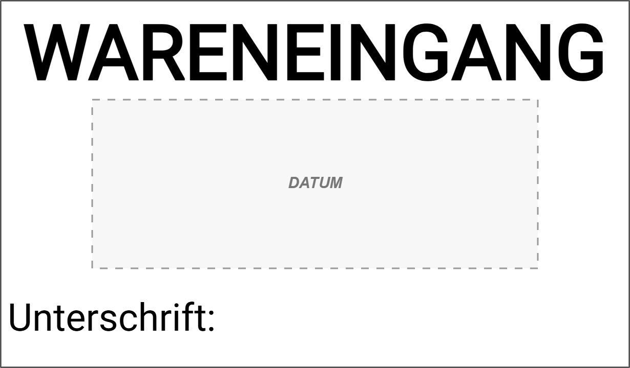 Vorschau der Vorlage WARENEINGANG-41X24
