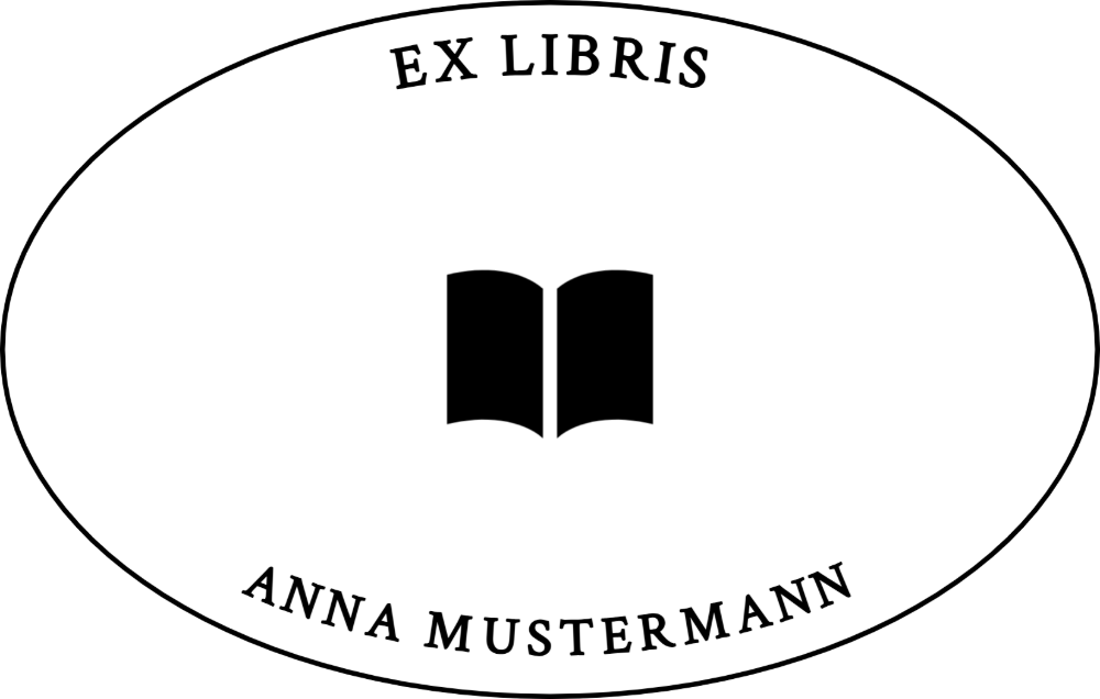 Vorschau der Vorlage 55x35 oval Ex Libris